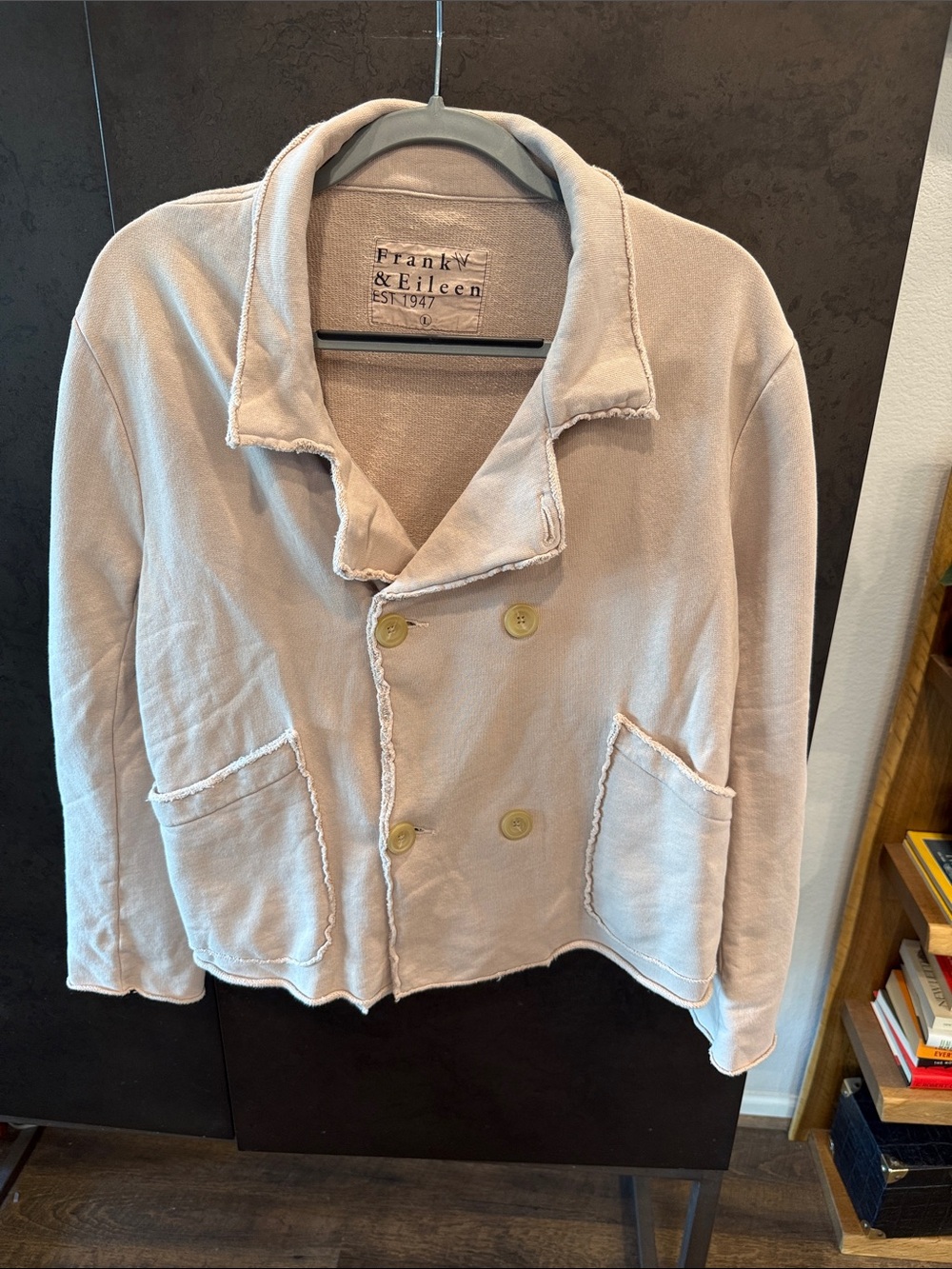 Frank & Eileen Double-Breasted Blazer in Pale Blush